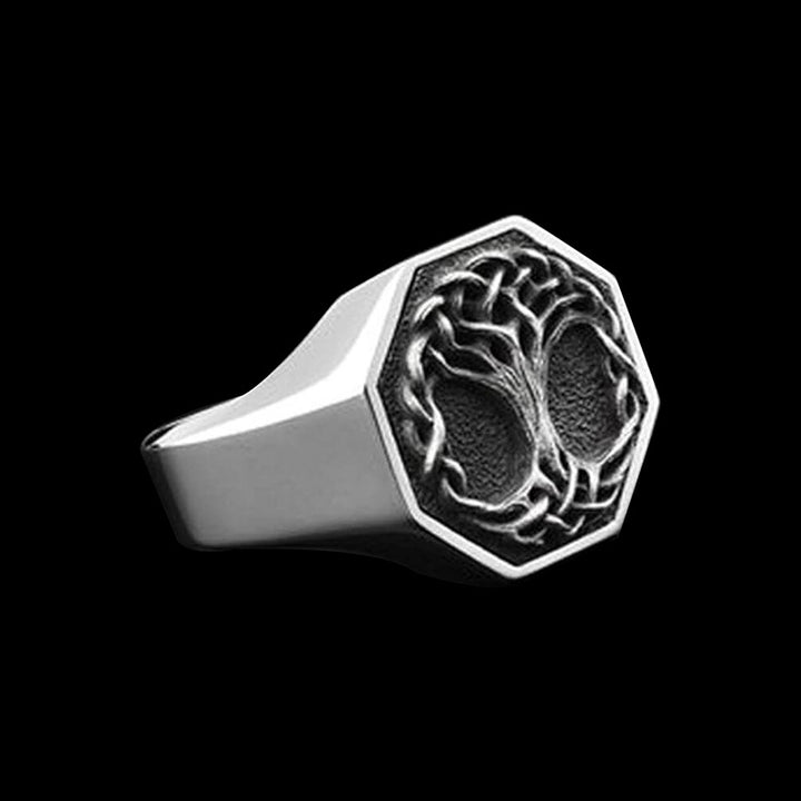 Personalized Polished 925 Sterling Silver Octagon Ring