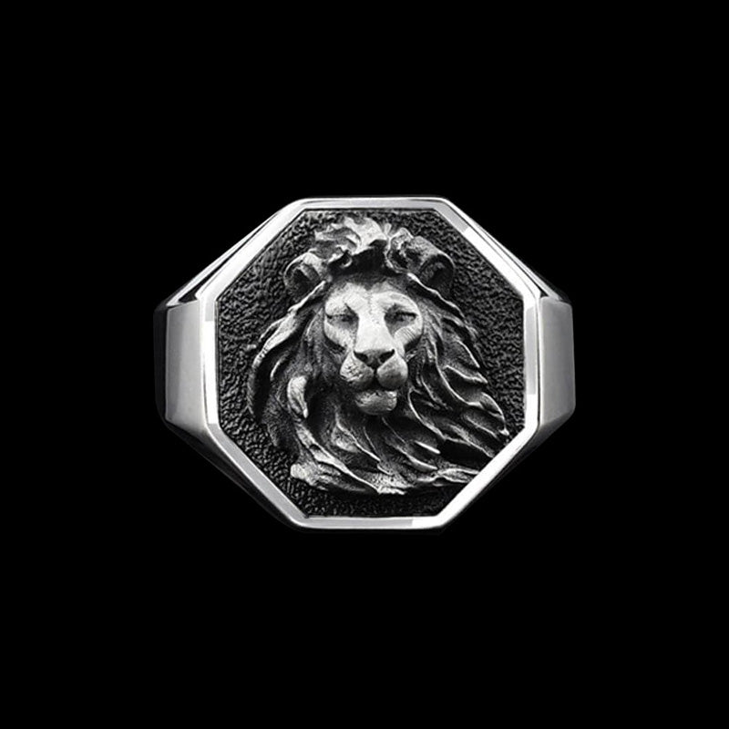 Personalized Polished 925 Sterling Silver Octagon Ring