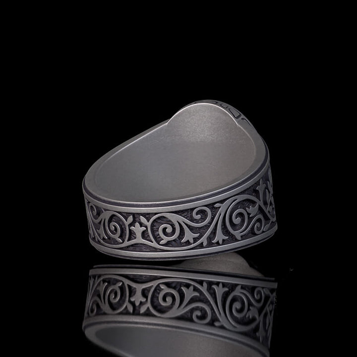 Phoenix Vine Pattern Sterling Silver Ring | RoyalLuster.com