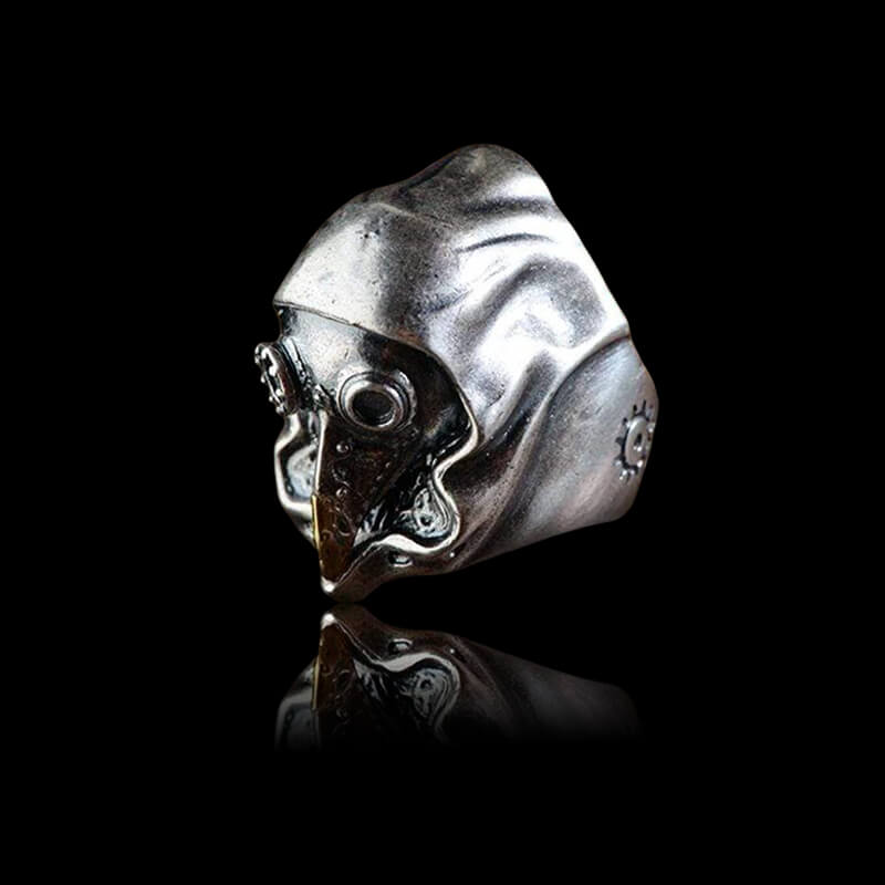 Plague Doctor 925 Sterling Silver Skull Ring