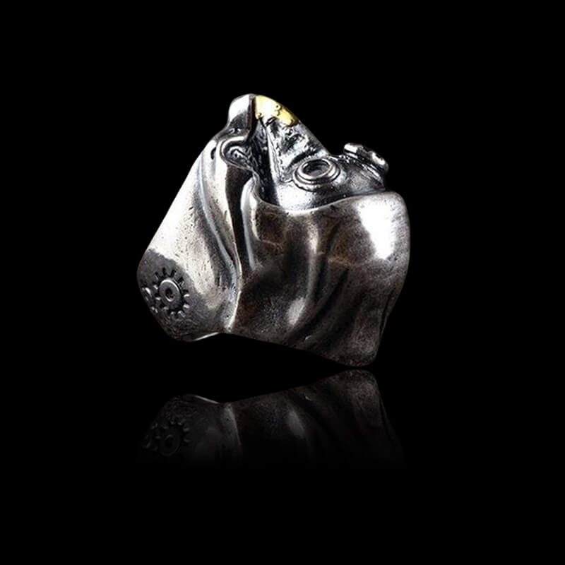 Plague Doctor 925 Sterling Silver Skull Ring