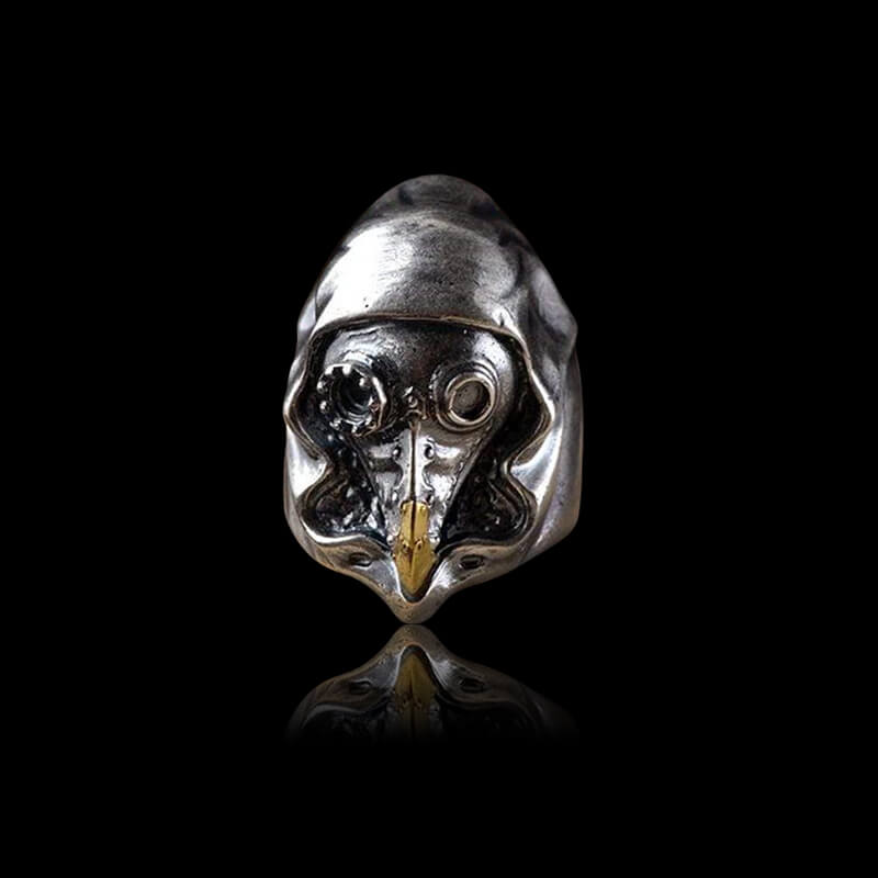 Plague Doctor 925 Sterling Silver Skull Ring