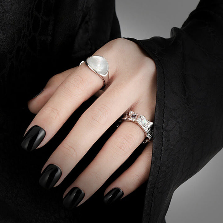 Pleated Textured Color Diamond 925 Sterling Silver Ring 04 | RoyalLuster.com