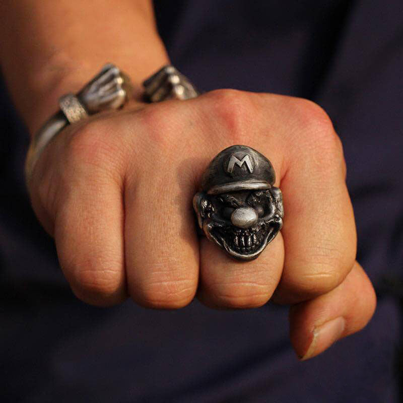 Plumbers 925 Sterling Silver Skull Ring
