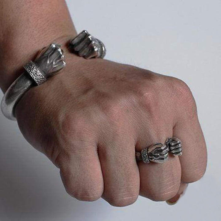 Power Fist 925 Sterling Silver Ring
