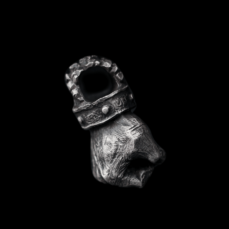 Powerful Fist of Fate 925 Sterling Silver Brass Pendant