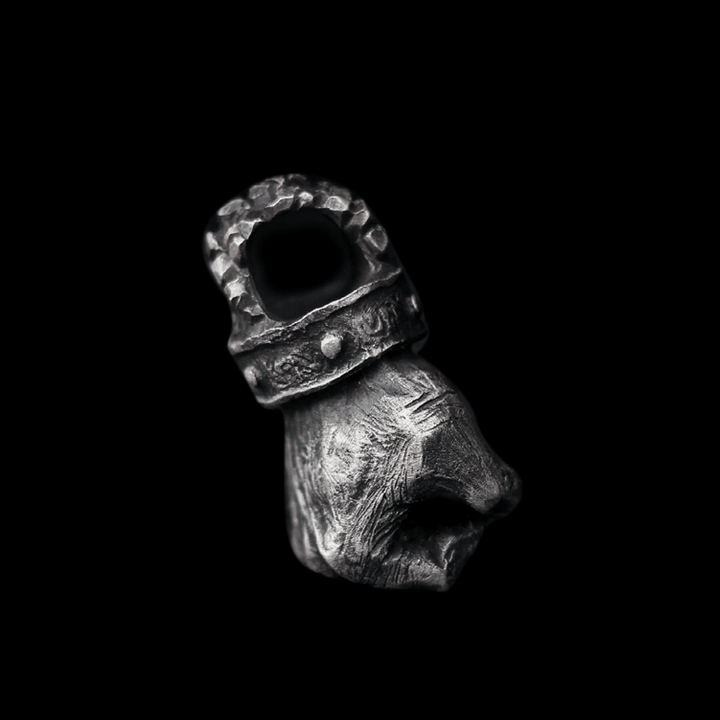 Powerful Fist of Fate 925 Sterling Silver Brass Pendant