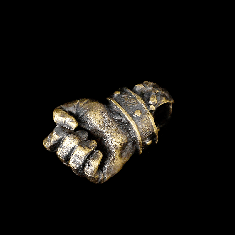Powerful Fist of Fate 925 Sterling Silver Brass Pendant