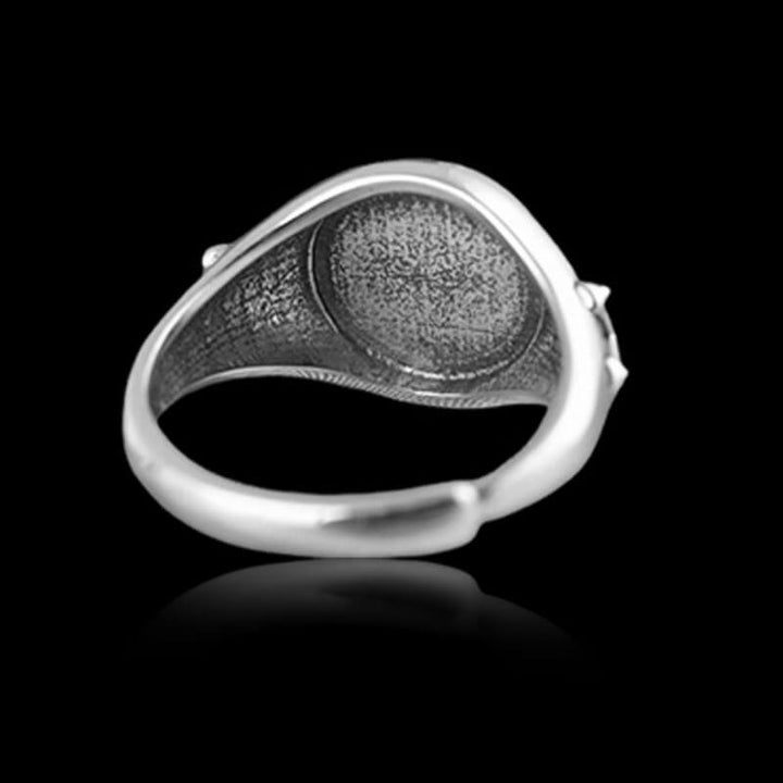 Praying Hands Cross 925 Sterling Silver Open Ring