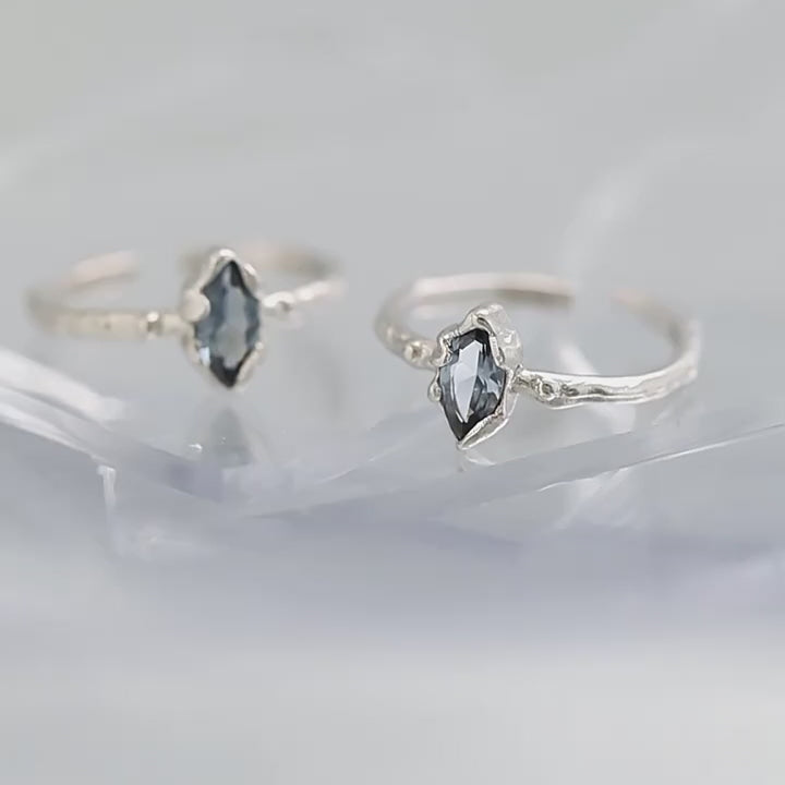 Irregular Texture 925 Sterling Silver Open Ring 04 | RoyalLuster.com
