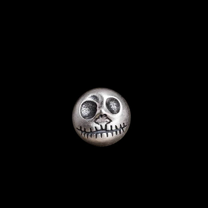 Pumpkin Prince 925 Sterling Silver Skull Stud Earrings