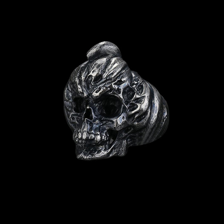 Pumpkin Skull 925 Sterling Silver Ring