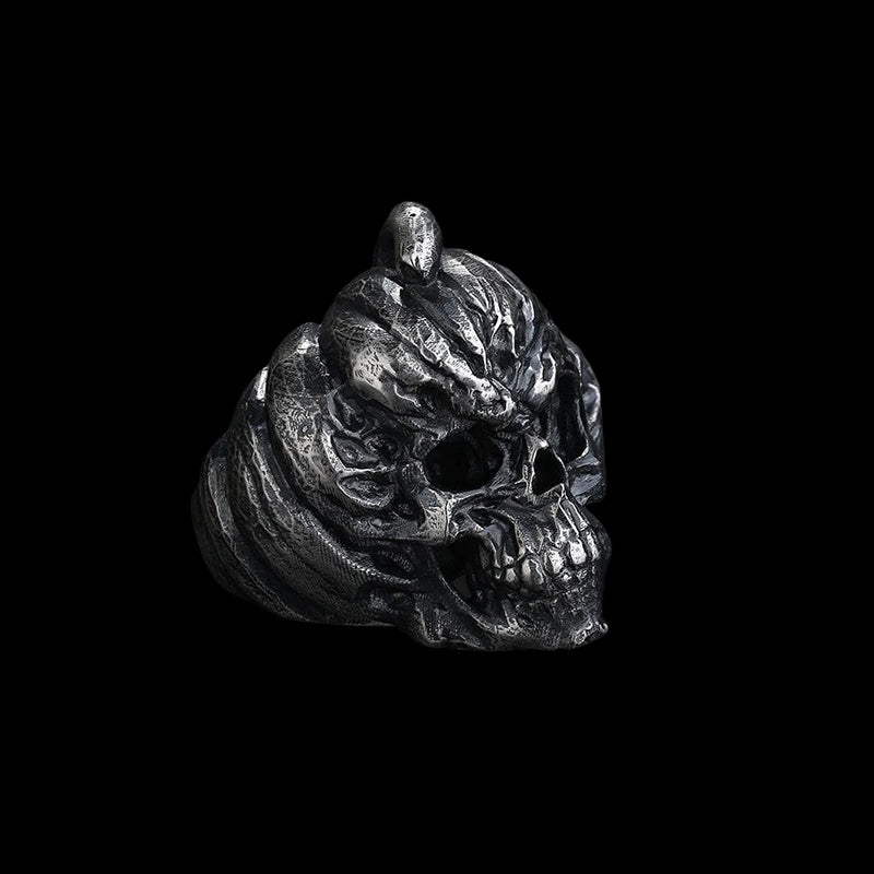 Pumpkin Skull 925 Sterling Silver Ring