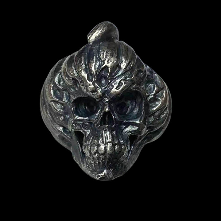 Pumpkin Skull 925 Sterling Silver Ring
