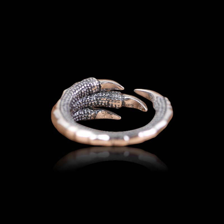 Punk Eagle Claw 925 Sterling Silver Open Ring