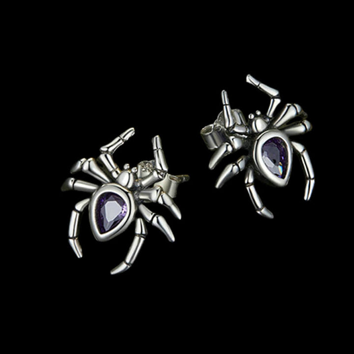 Punk Spider 925 Sterling Silver Earrings 05 | RoyalLuster.com