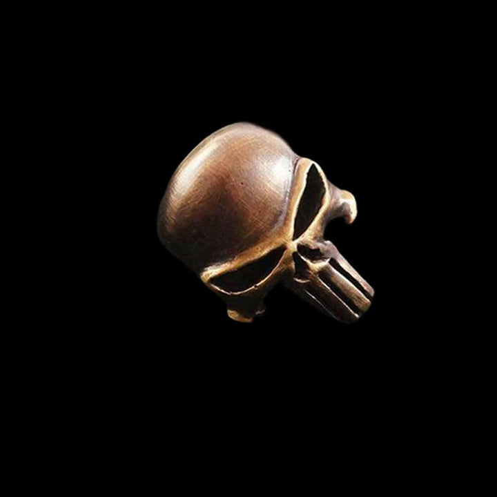 Punk Designed Skull Head Brass 925 Sterling Silver Ring