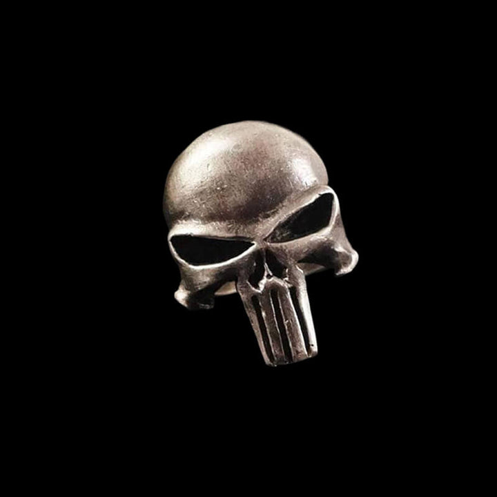 Punk Designed Skull Head Brass 925 Sterling Silver Ring