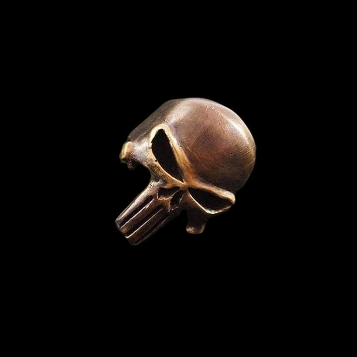 Punk Designed Skull Head Brass 925 Sterling Silver Ring