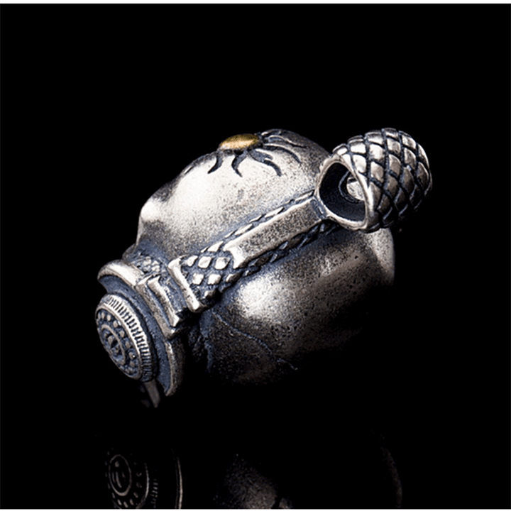 Punk Headphones 925 Sterling Silver Skull Pendant