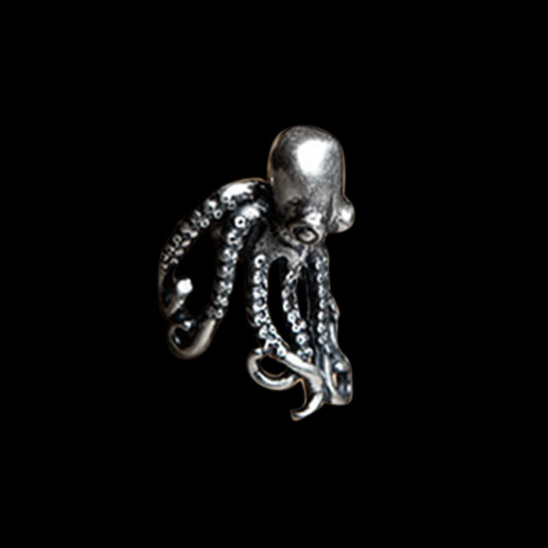 Punk Octopus 925 Sterling Silver Ear Cuff