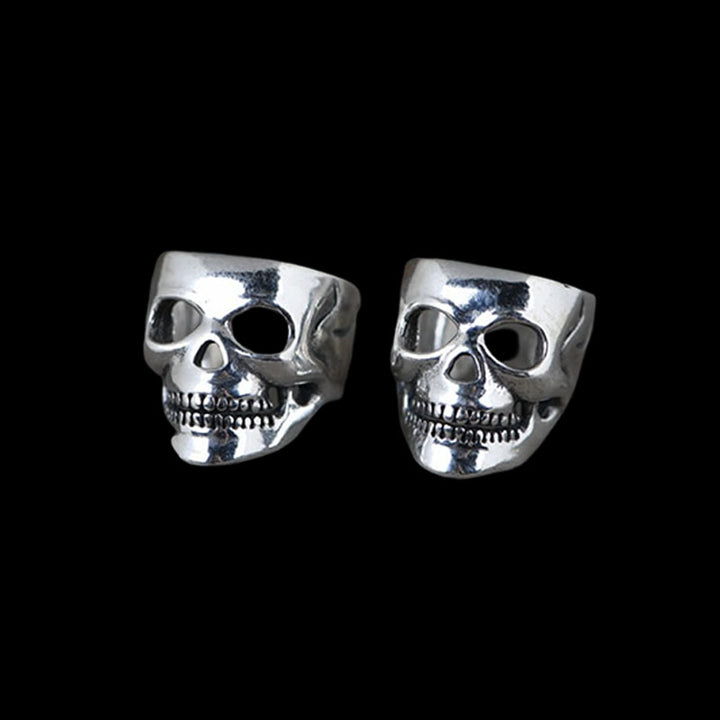 Punk Skull 925 Sterling Silver Ear Cuffs