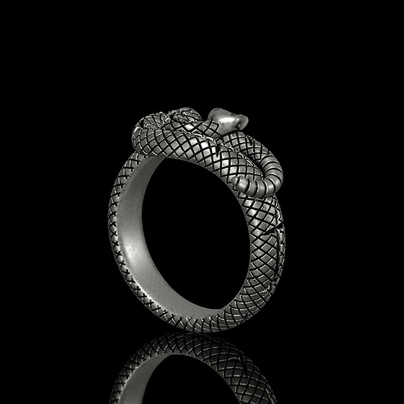 Rattlesnake 925 Sterling Silver Animal Ring