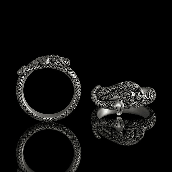 Rattlesnake 925 Sterling Silver Animal Ring