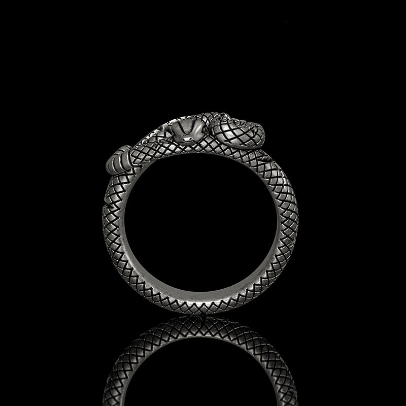 Rattlesnake 925 Sterling Silver Animal Ring