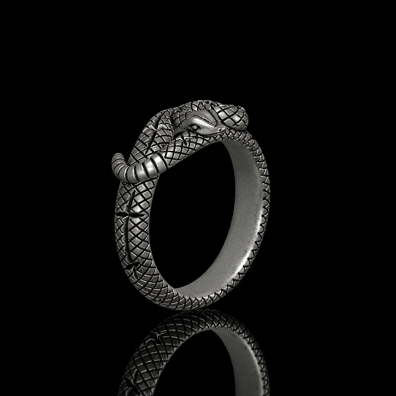 Rattlesnake 925 Sterling Silver Animal Ring