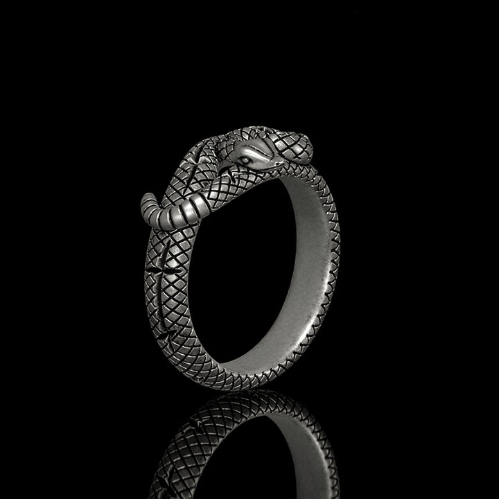 Rattlesnake 925 Sterling Silver Animal Ring