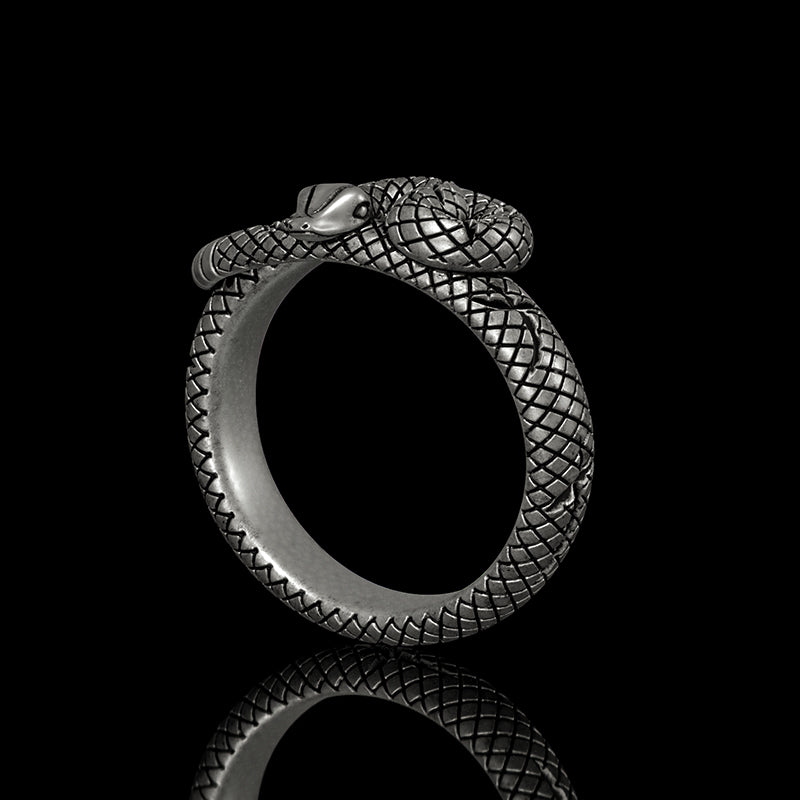 Rattlesnake 925 Sterling Silver Animal Ring