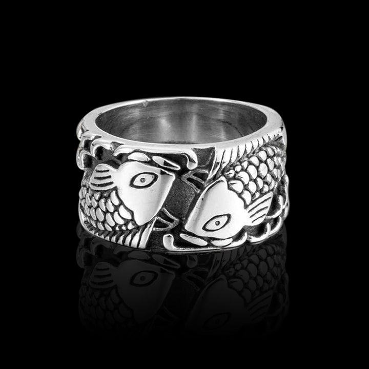 Relief Fish 925 Sterling Silver Ring