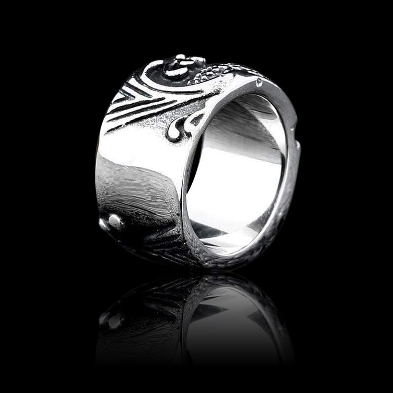 Relief Fish 925 Sterling Silver Ring