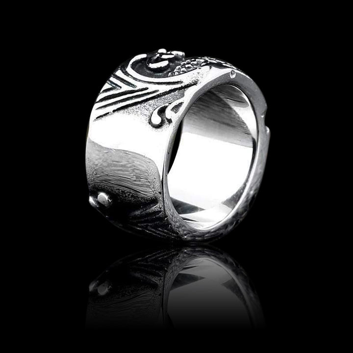 Relief Fish 925 Sterling Silver Ring