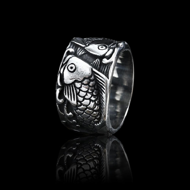 Relief Fish 925 Sterling Silver Ring