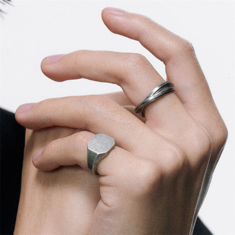 Retro 925 Sterling Silver Adjustable Ring 02 | RoyalLuster.com