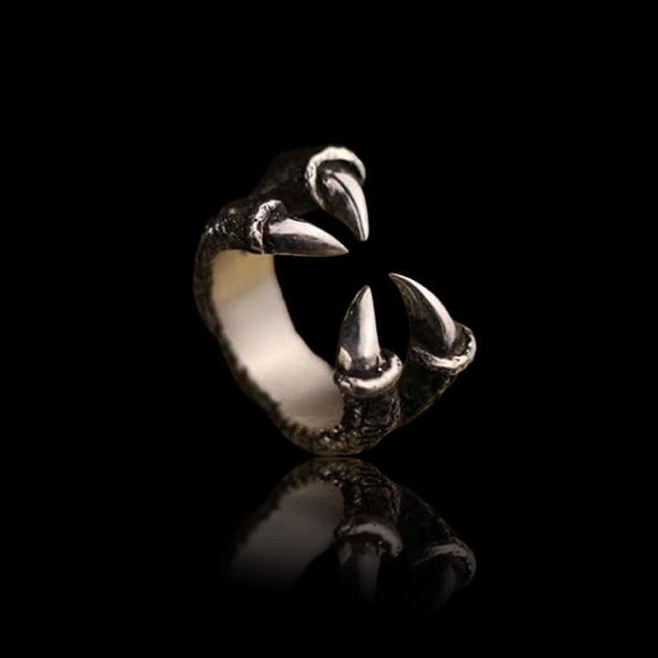 Retro Dragon Claw 925 Sterling Silver Brass Ring