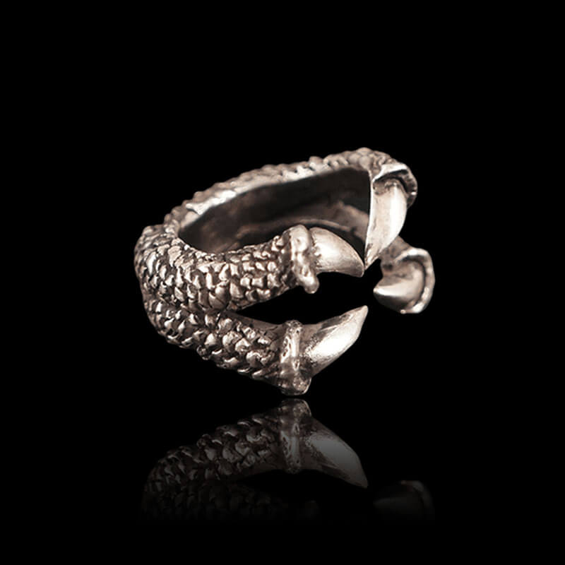 Retro Dragon Claw 925 Sterling Silver Brass Ring