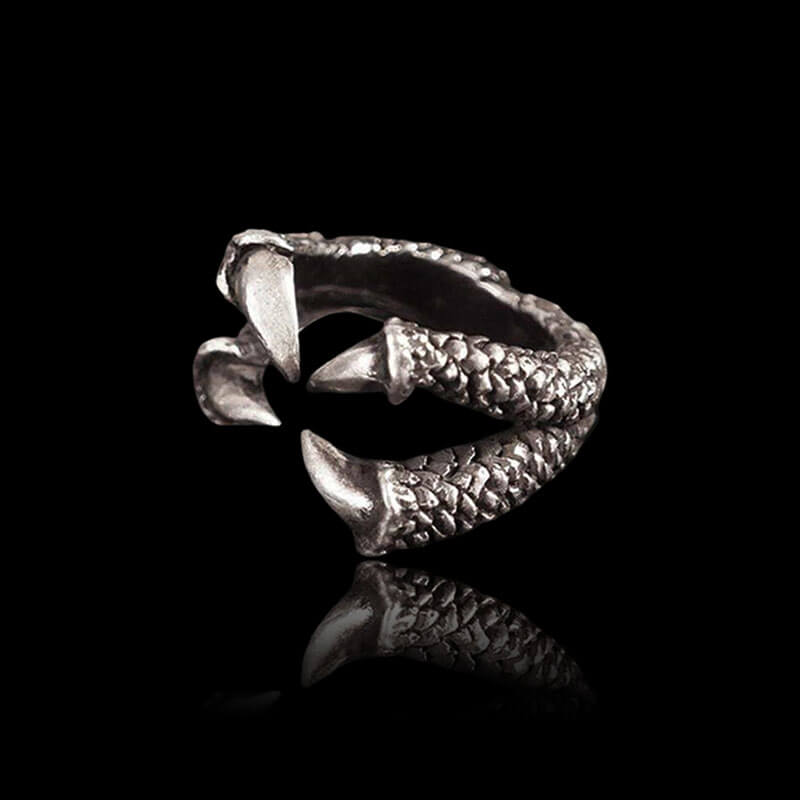 Retro Dragon Claw 925 Sterling Silver Brass Ring