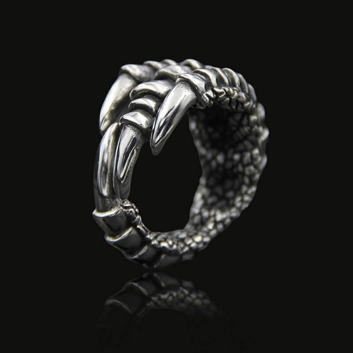 Retro Dragon Claw Brass 925 Sterling Silver Ring