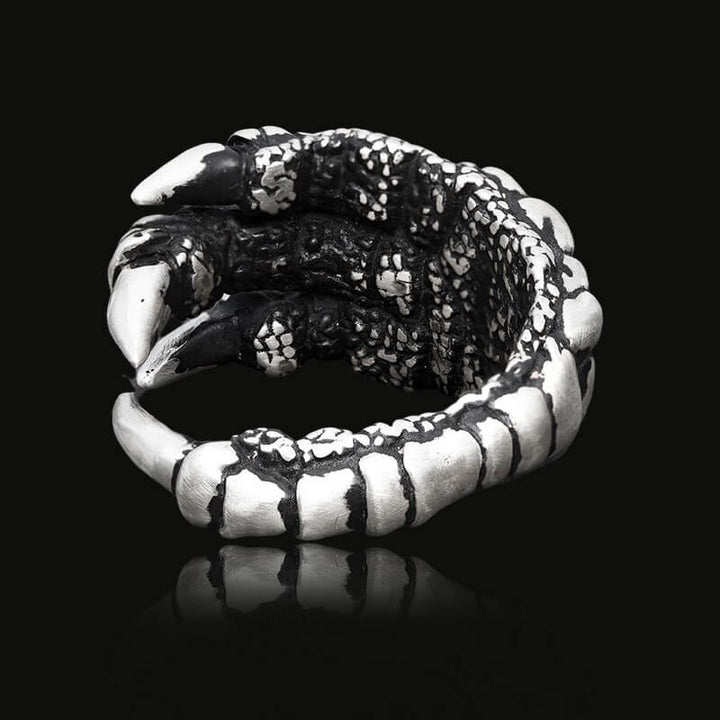 Retro Dragon Claw Brass 925 Sterling Silver Ring