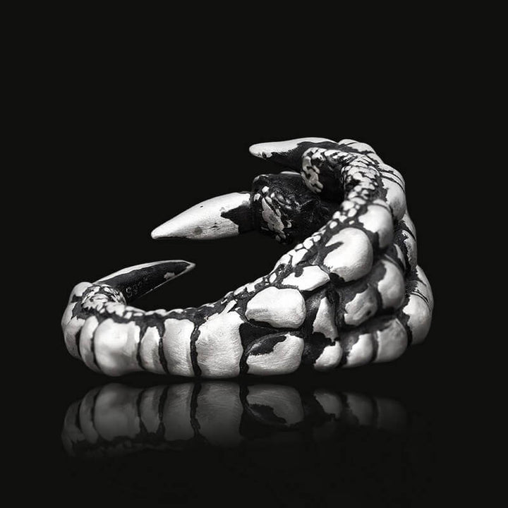 Retro Dragon Claw Brass 925 Sterling Silver Ring