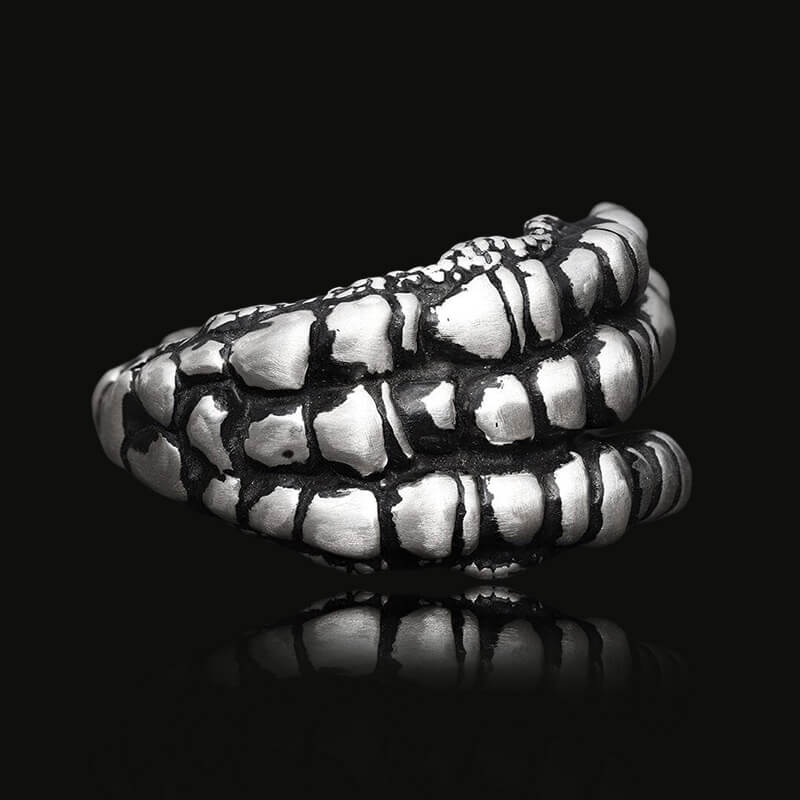 Retro Dragon Claw Brass 925 Sterling Silver Ring
