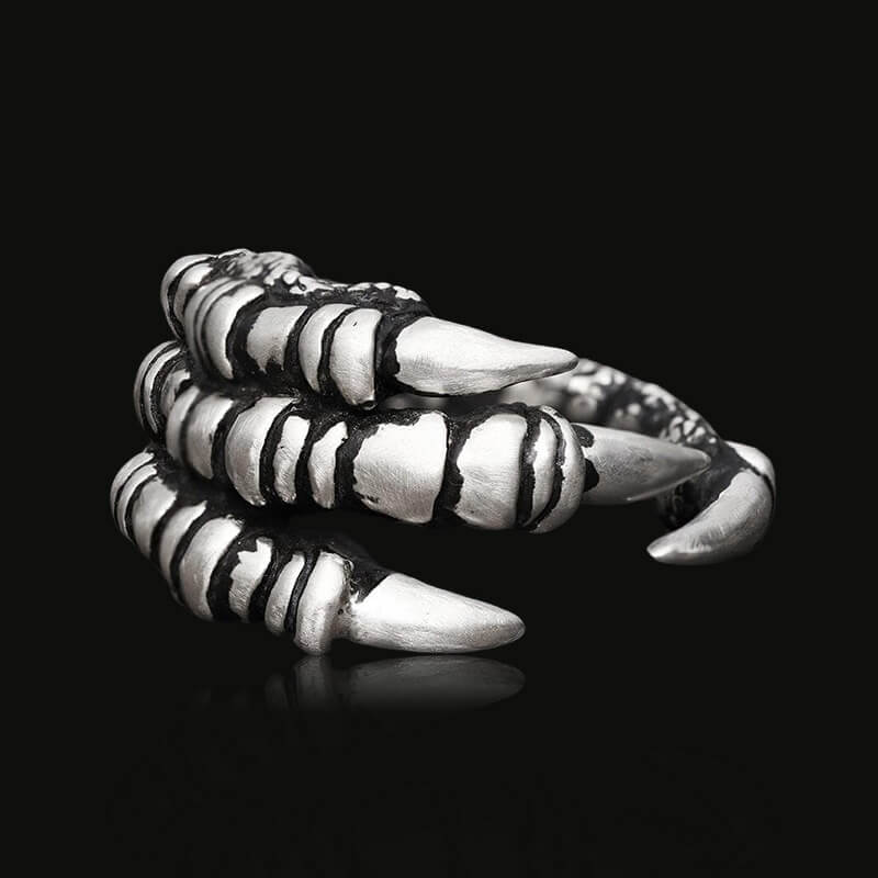 Retro Dragon Claw Brass 925 Sterling Silver Ring