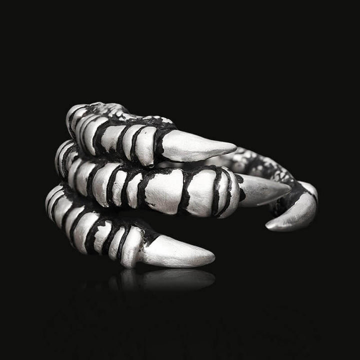 Retro Dragon Claw Brass 925 Sterling Silver Ring