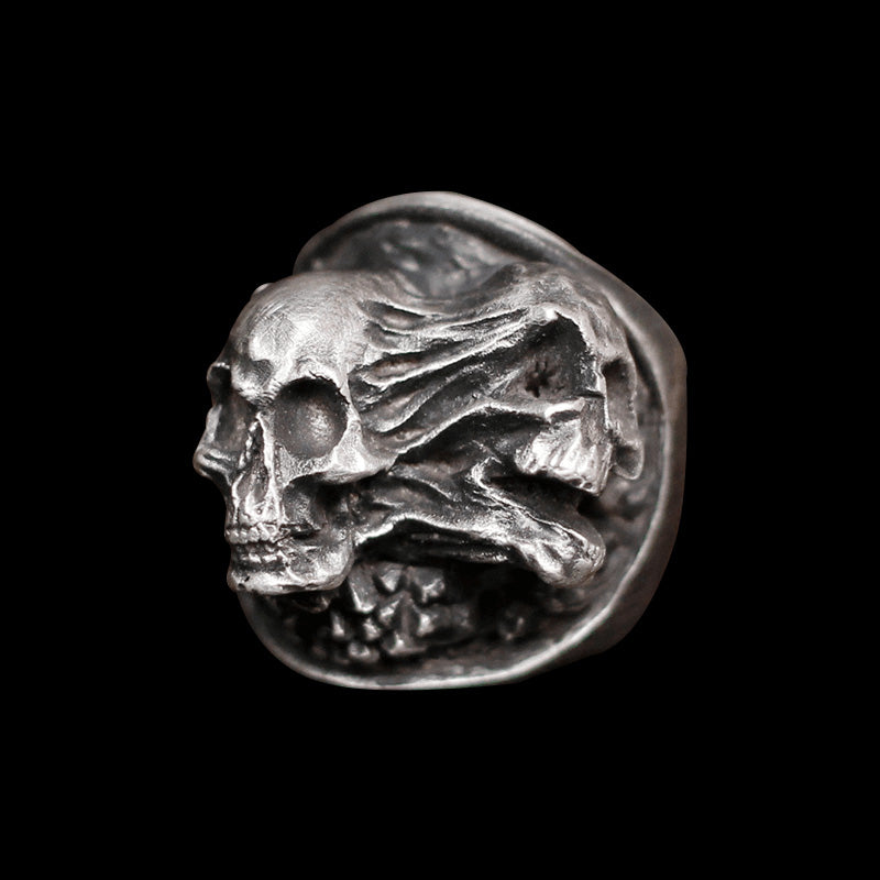 Ripped Soul 925 Sterling Silver Skull Ring
