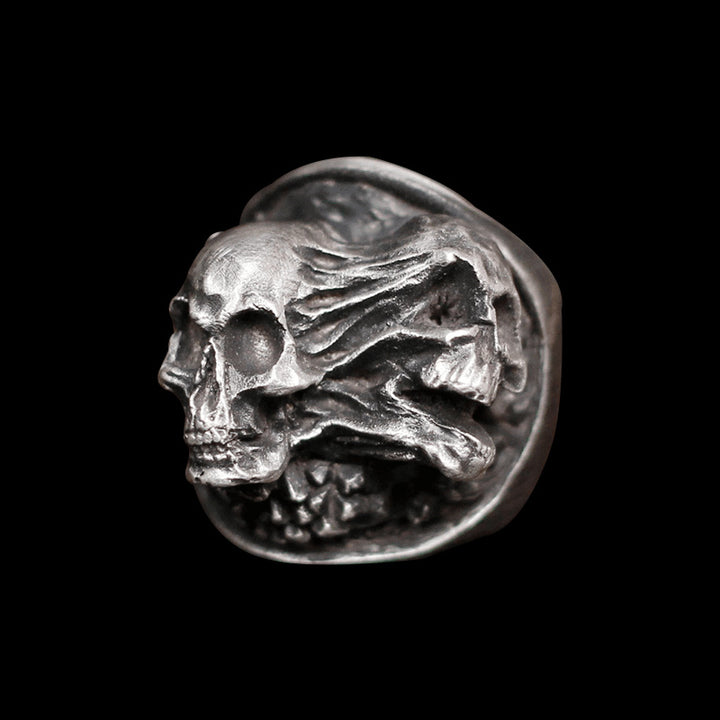 Ripped Soul 925 Sterling Silver Skull Ring