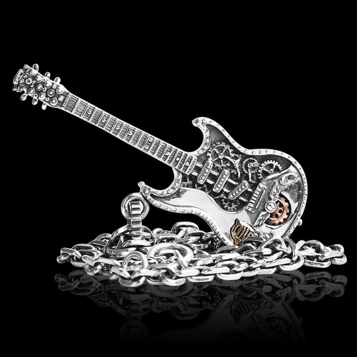 Rock Gothic Instrument 925 Sterling Silver Pendant 02 | RoyalLuster.com