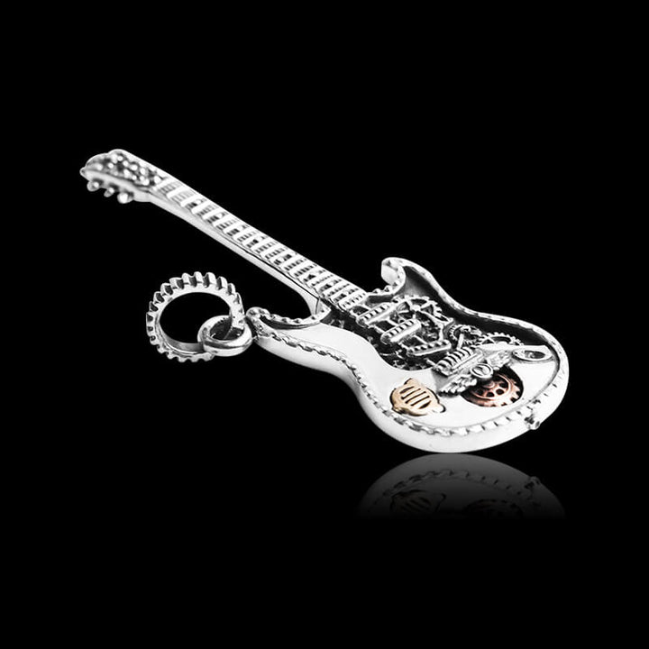 Rock Gothic Instrument 925 Sterling Silver Pendant 05 | RoyalLuster.com